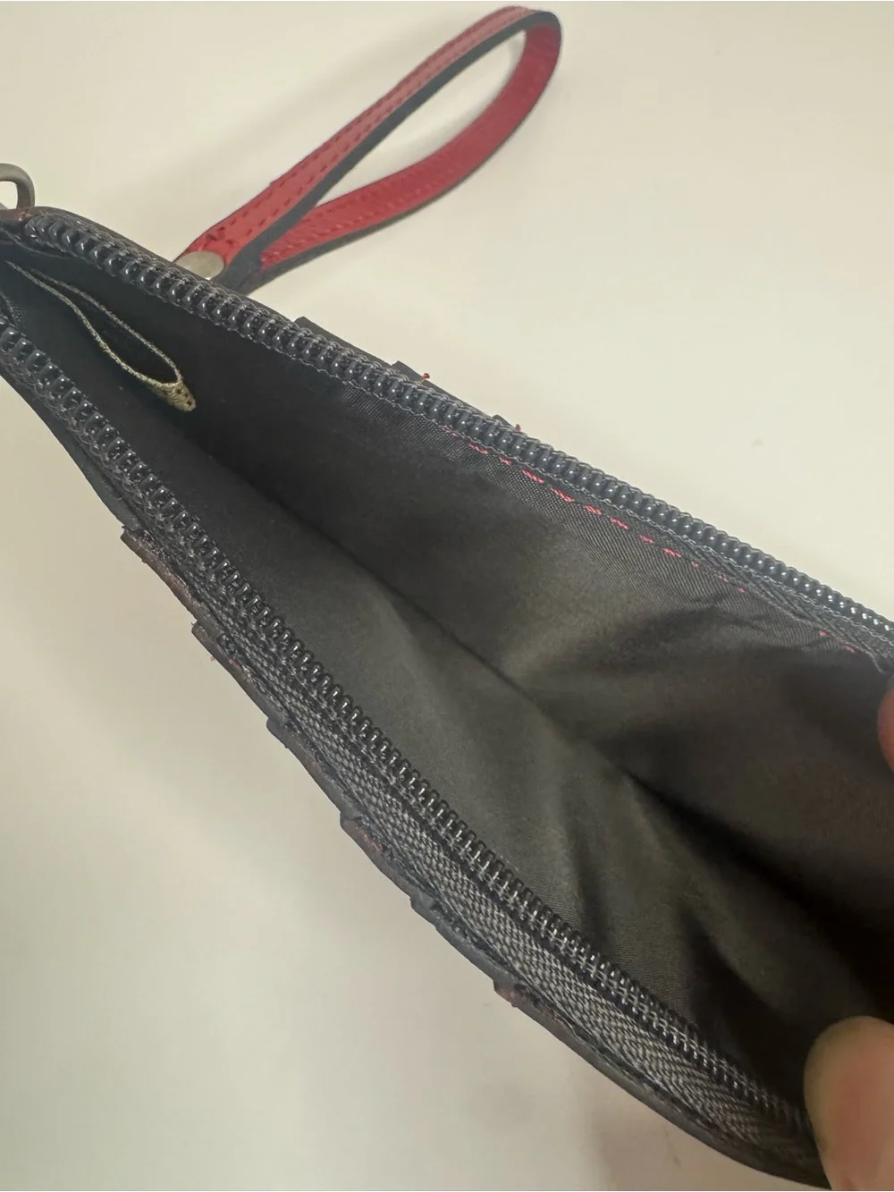 #436 Patricia Nash Slim Red Leather Card Holder Wristlet Wallet